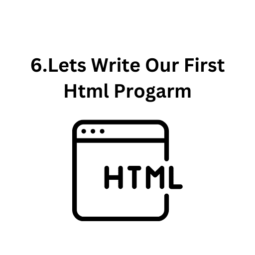 6.Lets Write Our First Html Progarm